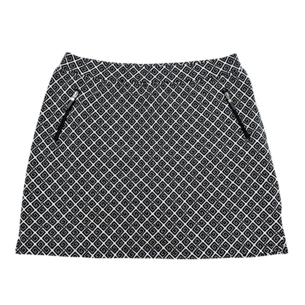 Jones NY Tennis Skirt Athletic Black & White Geo M